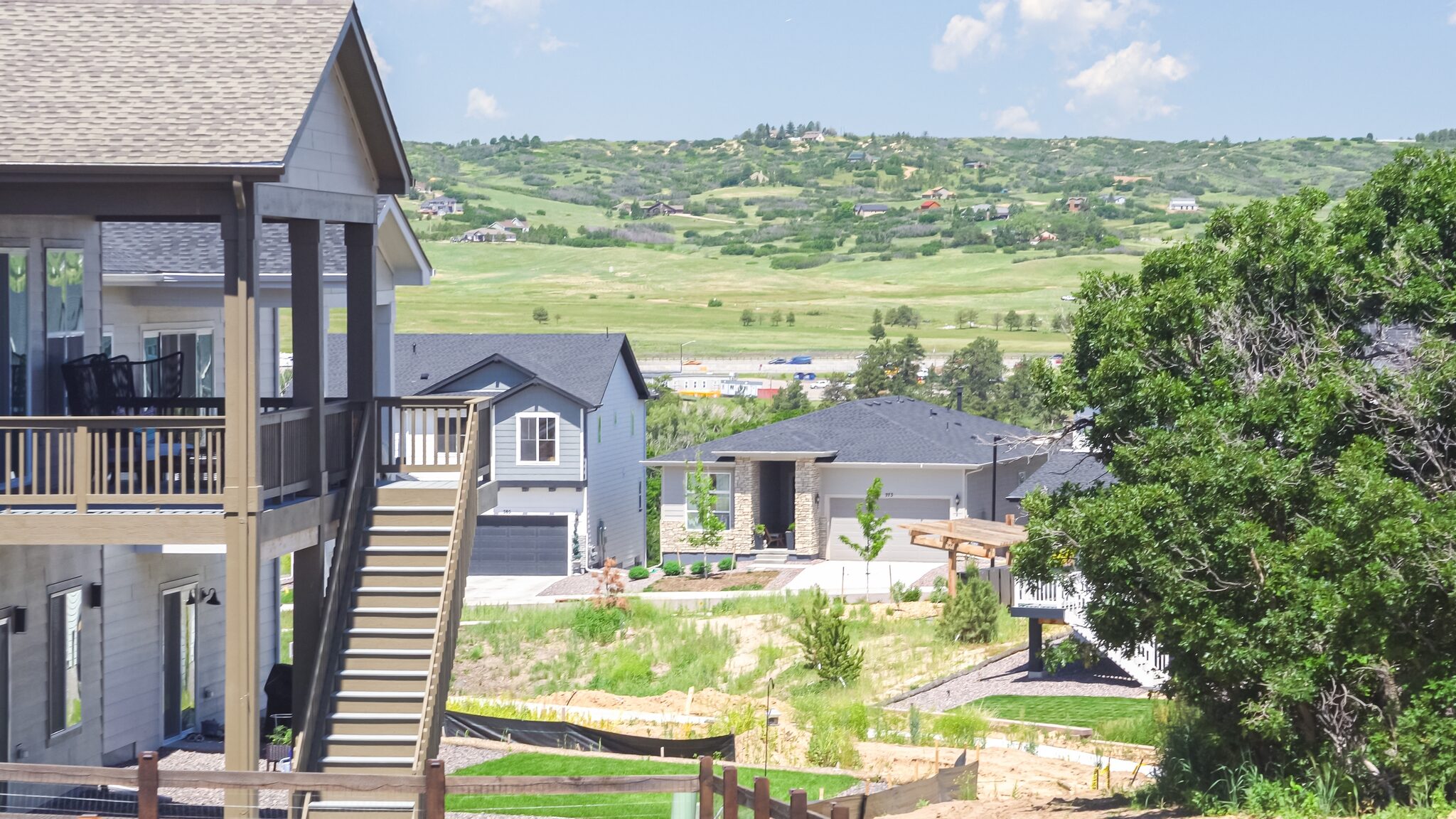 Newly built homes in Castle Rock, Colorado